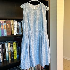 Gap Floral Fit and Flare Dress in Baby Blue